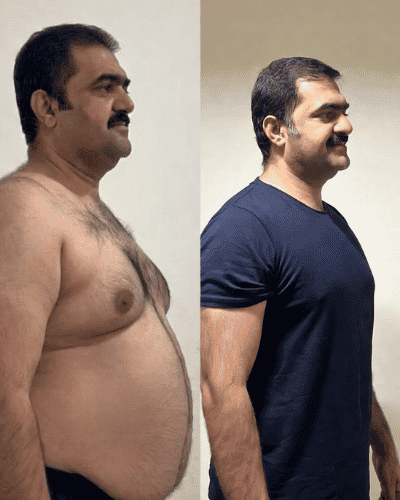 Ahsan Javid before and after transformation