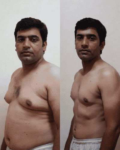 Asad Rehman before and after transformation