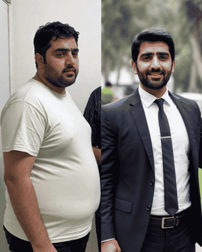 Qaiser Ishfaq before and after transformation