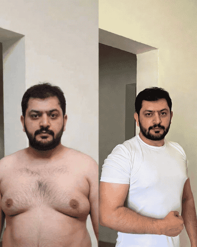 Zain Chaudhry before and after transformation