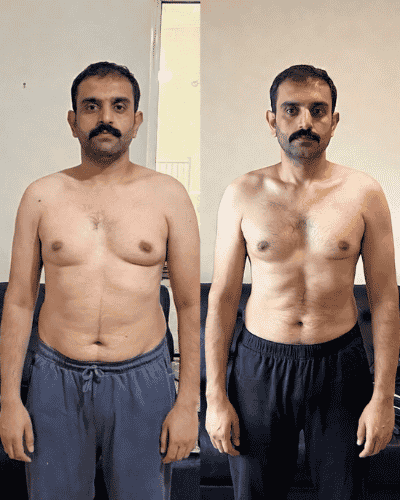 Omer Farooq before and after transformation